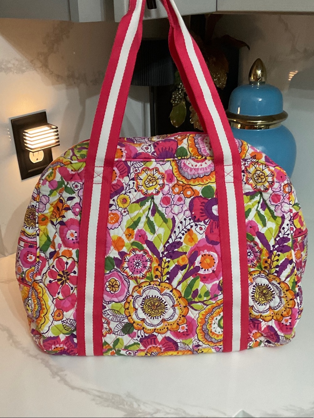 Vera Bradley Pink Floral Quilted Sports/ Yoga Tote
